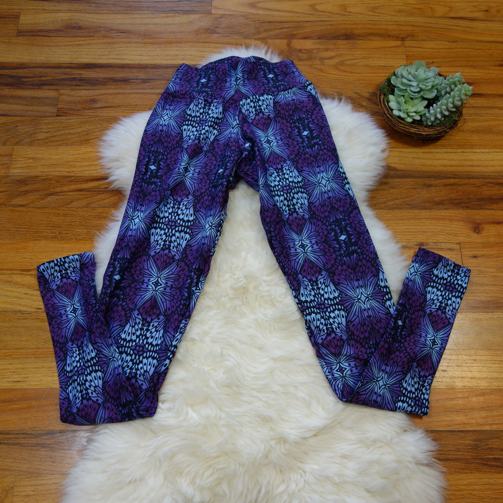 Liquido Butterfly Purple Blue yoga leggings S